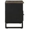 vidaXL Meuble TV noir 80x33x46 cm bois massif de manguier