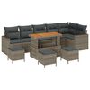 vidaXL Ensemble de canap&eacute; de jardin 10 pc Gris polyrotin