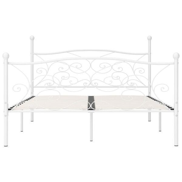 vidaXL Cadre de lit sans matelas avec sommier à lattes métal 200x200cm