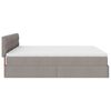 VidaXL Cadre de lit ottoman avec matelas taupe 200x200cm tissu