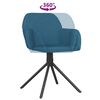 vidaXL Chaises pivotantes à manger lot de 2 Bleu Velours