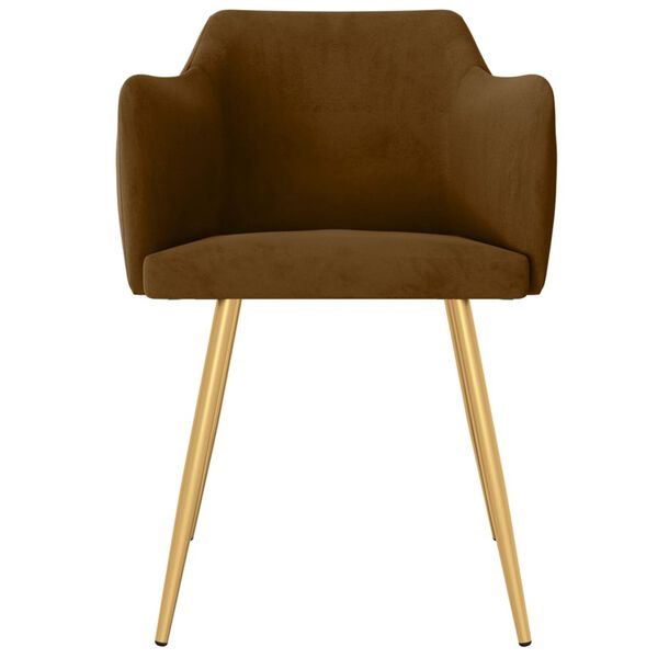 vidaXL Chaises &agrave; manger lot de 6 marron velours