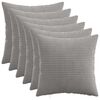 vidaXL Housse de coussin 6 pcs HEERLEN Gris clair 40 x 40 cm
