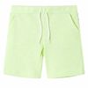 vidaXL Short pour enfants avec cordon de serrage jaune n&eacute;on 140