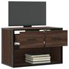 vidaXL Meuble TV ch&ecirc;ne brun 60x31x39,5 cm bois d'ing&eacute;nierie et m&eacute;tal