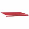 vidaXL Auvent Rétractable Rouge 500 × 350 cm Polyester et Aluminium