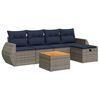 vidaXL Salon de jardin 6 pcs avec coussins gris r&eacute;sine tress&eacute;e