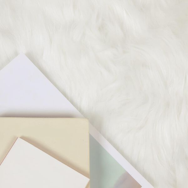 vidaXL Tapis en fausse Tafalla Blanc 200 x 280 cm Polyester