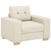 vidaXL Canap&eacute;-fauteuil en lin 100x78x80 cm