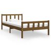 vidaXL Cadre de lit sans matelas marron miel bois massif 100x200 cm