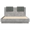 vidaXL Cadre de lit sans matelas gris b&eacute;ton 120x190 cm