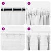 vidaXL Rideaux occultants avec anneaux 2 pcs Blanc lumineux