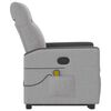 vidaXL Fauteuil de massage inclinable gris nuage tissu