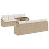 vidaXL Ensemble de canap&eacute; de jardin 9 pc Beige polyrotin
