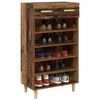 vidaXL Cabinet &agrave; chaussures avec tiroir Bois ancien 60 x 35 x 105 cm