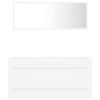 vidaXL Ensemble de meubles de salle de bain 2 pcs Blanc Agglom&eacute;r&eacute;