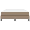 vidaXL Cadre de lit avec matelas Cappuccino 160 x 200 cm tissu