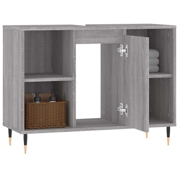 vidaXL Armoire salle de bain sonoma gris 80x33x60 cm bois d'ingénierie