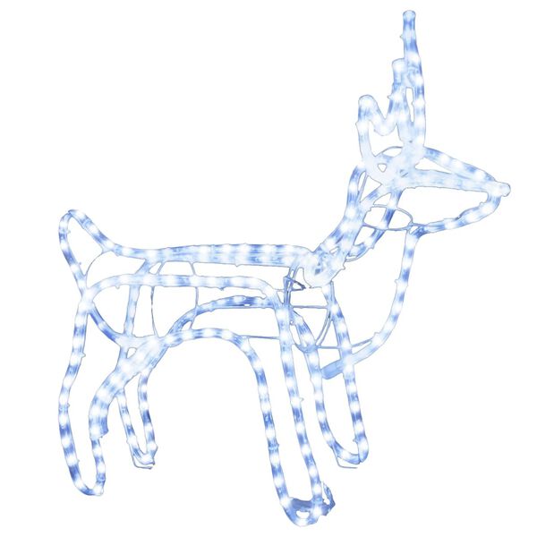 vidaXL Renne de No&euml;l Blanc froid 60x30x60 cm