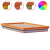 vidaXL Cadre de lit &agrave; LED sans matelas 140x200 cm bois massif
