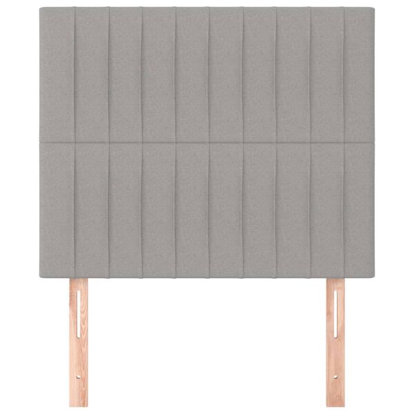 vidaXL T&ecirc;te de lit Gris clair 90x5x118/128 cm Tissu