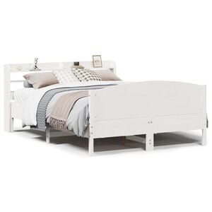 vidaXL Cadre de lit sans matelas blanc 120x190 cm bois de pin massif
