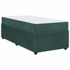 vidaXL Cadre de lit avec matelas Vert foncé 80 x 200 cm tissu