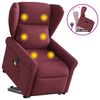 vidaXL Fauteuil inclinable de massage Rouge bordeaux Tissu