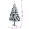 vidaXL Sapin de No&euml;l artificiel Blanc 240 cm PVC, Acier et Plastique
