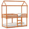 vidaXL Lit superpos&eacute; sans matelas cire marron 80x200 cm pin massif