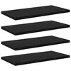vidaXL &Eacute;tag&egrave;re &agrave; livres 4 pcs Noir 40 x 20 x 1,5 cm Bois d'ing&eacute;nierie