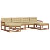 vidaXL Ensemble de canap&eacute;s d'ext&eacute;rieur 6 pcs Naturel et Beige