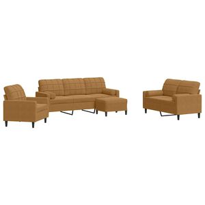 vidaXL Ensemble de canap&eacute;s 4 pcs avec coussins et traversins velours