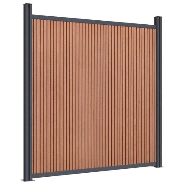 vidaXL Panneau de cl&ocirc;ture marron 1564x186 cm WPC