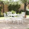 vidaXL Ensemble de tables de jardin 5 pcs Blanc Aluminium coul&eacute;