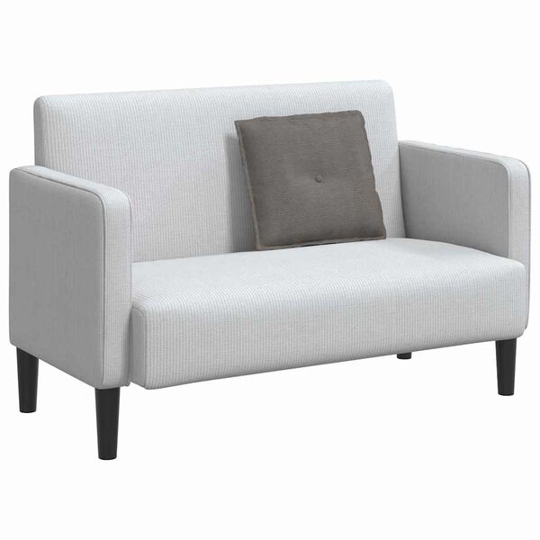 vidaXL Coussin de Dos Gris clair 50 x 45 cm Tissu en velours côtelé