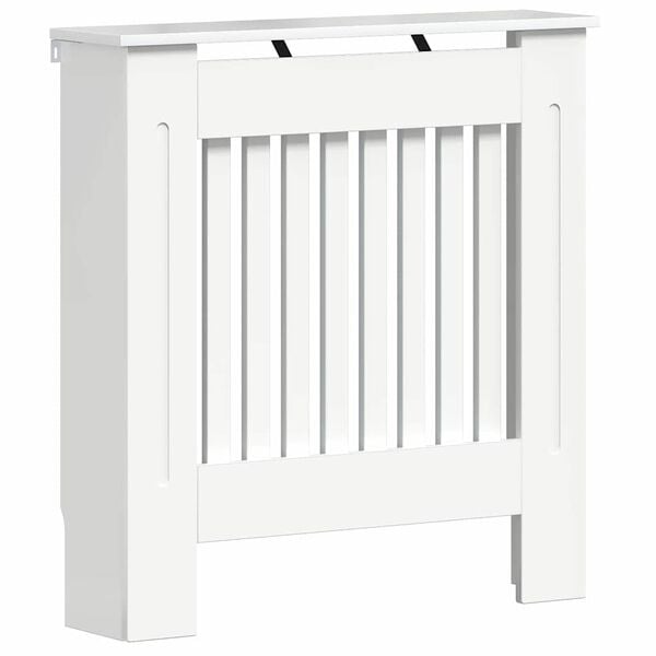 vidaXL Cache-Radiateur Blanc brillant 78 x 19 x 81,5 cm