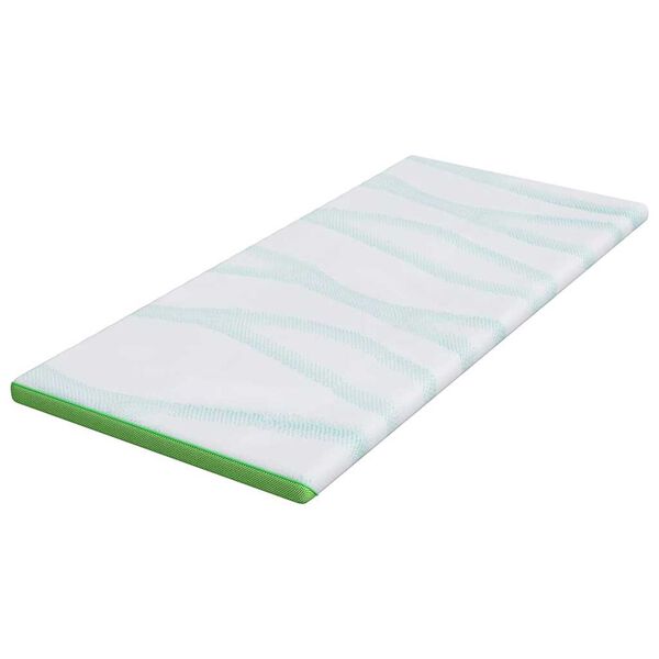 vidaXL Surmatelas Blanc et vert 90 x 200 cm Tissu Jacquard