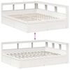 vidaXL Lit biblioth&egrave;que sans matelas blanc 140x200 cm bois pin massif