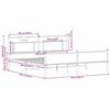 vidaXL Cadre de lit en m&eacute;tal sans matelas ch&ecirc;ne marron 160x200 cm