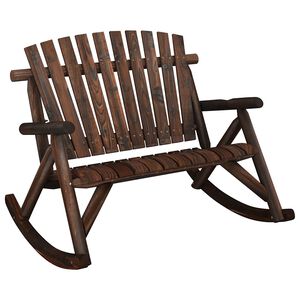 vidaXL Banc &agrave; bascule jardin 2 places 123x96x102 cm bois massif &eacute;pic&eacute;a