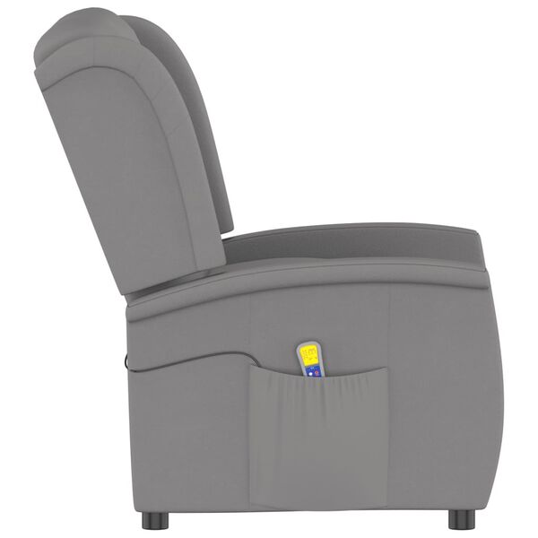 vidaXL Fauteuil de massage inclinable à 2 places gris clair