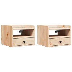 vidaXL Table de chevet avec tiroir 2 pcs Marron 38 x 36 x 29,5 cm