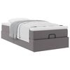 VidaXL Cadre de lit ottoman avec matelas gris 90x200 cm similicuir