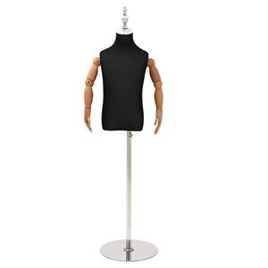vidaXL Mannequin ajustable de 120-150 cm avec base Unisexe PP Noir