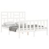 vidaXL Cadre de lit sans matelas blanc bois de pin massif