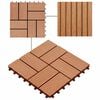 vidaXL Carreau de terrasse 11 pcs Teck 30 x 30 cm WPC