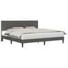 vidaXL Cadre de lit Gris fonc&eacute; 180 x 200 cm Tissu en velours c&ocirc;tel&eacute;