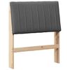 vidaXL T&ecirc;te de lit capitonn&eacute;e Gris fonc&eacute; 80 cm Pin massif