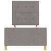 vidaXL Cadre de lit avec t&ecirc;te de lit Taupe 90 x 190 cm tissu